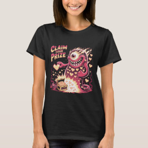 Retro-Gamer-Ästhetik Pixel-Art Zyklop Monster Klei T-Shirt