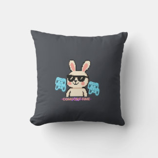 Retro-Gamer-Häschen Kissen