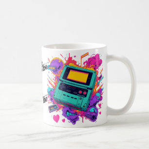 Retro Gamer Mug - 90s Neon Arcade Coffee Cup