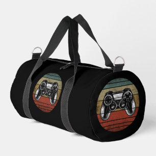 Retro-Gamer Schwarz-Weiß Duffle Bag
