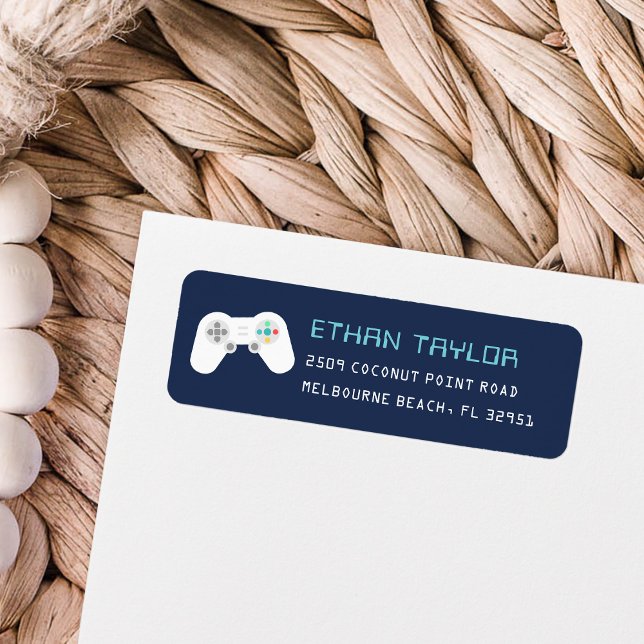 Retro Gamer Theme Kids Rücksendeadresse (Von Creator hochgeladen)