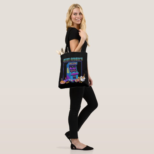 Retro Gamers Fuel & Fun | 8-Bit-Pixel-Arcade Tasche (Am Model)