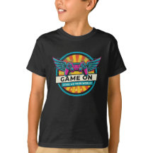 Retro-Gaming-Controller Game Level Up Kinder-Shirt