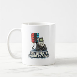 Retro-Gaming-Design 'Respektiere deine Älteren' Kaffeetasse