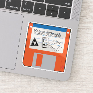 Retro-Gaming-Emulatoren Diskette Aufkleber