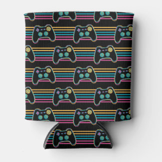 Retro Gaming Geek Gamer 80er Neon Dosenkühler