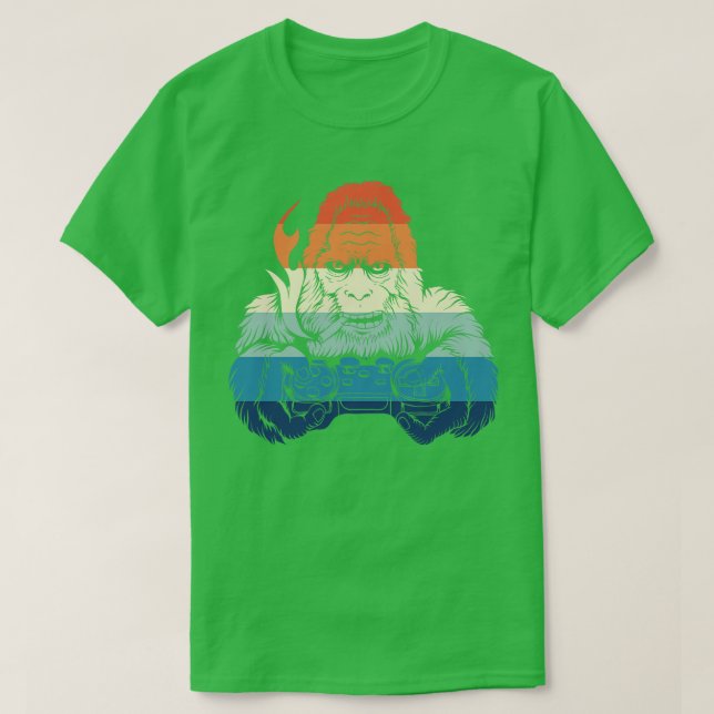 Retro Gaming Gorilla T-Shirt (Design vorne)