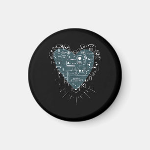 Retro-Gaming-Herz-Videospiel-Controller-Gamer Magnet