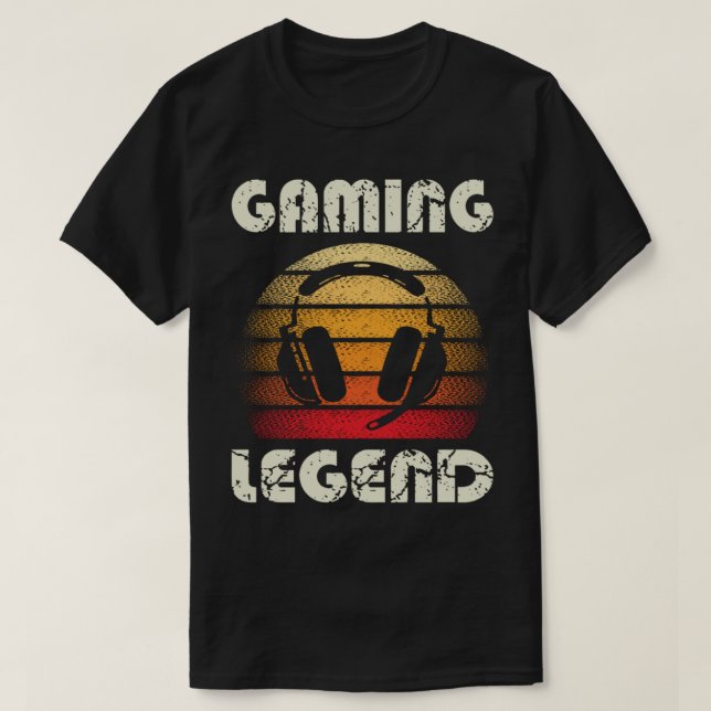 Retro Gaming Legend Design T-Shirt (Design vorne)