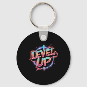Retro-Gaming Level Up Jungen Mädchen Männer Frauen Schlüsselanhänger