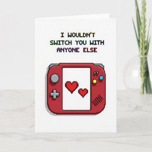 Retro-Gaming-Liebeskarte Karte