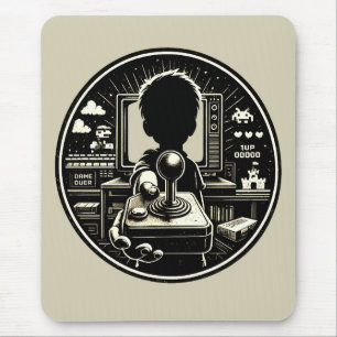 Retro-Gaming-Mauspad Joystick-Kunst Mousepad