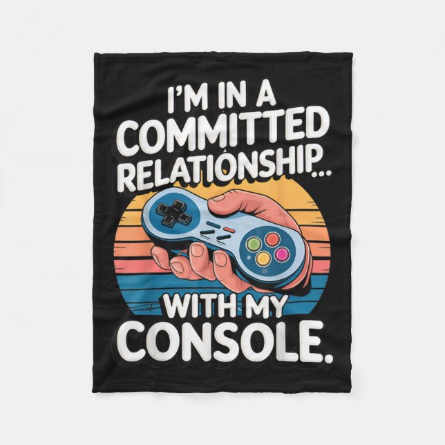 Retro Gaming Relationship Funny Gamer Console Love Fleecedecke (Vorderseite)