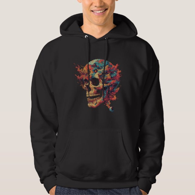 Retro Gaming Skull Hoodie (Vorderseite)