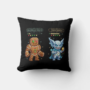 Retro-Gaming-Weihnachten   Pixel-Art-Lebkuchenhaus Kissen