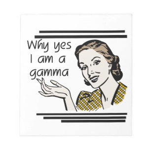 Retro Gamma Geschenke Notizblock