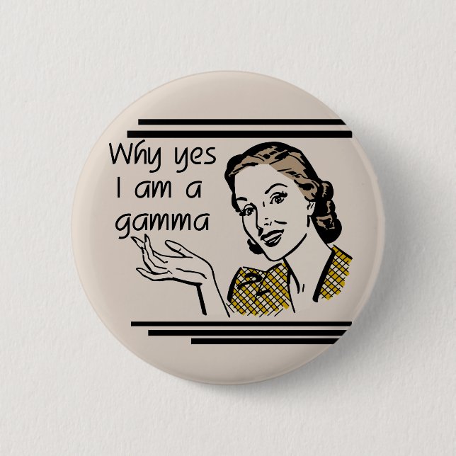 Retro Gamma-T-Shirts und Geschenke Button (Vorderseite)