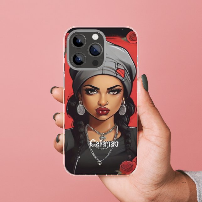 Retro Gangster Girl Personalisiert Street Style Bo Case-Mate iPhone Hülle (Von Creator hochgeladen)