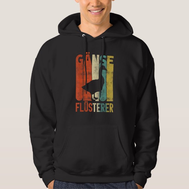 Retro Gänse FlüsternBauer Vintager Bauer Hoodie (Vorderseite)