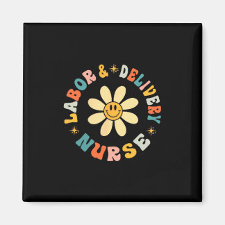 Retro-Gänseblümchen-Blume Geburts- und Entbindungs Magnet