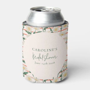 Retro-Gänseblümchen Floral Grünes Brautbad Custom Dosenkühler