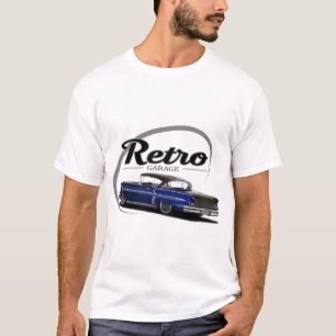 Retro Garageimpala-Blau T-Shirt