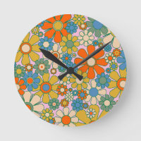 Retro Garden Blume 60er 70er Floral Muster