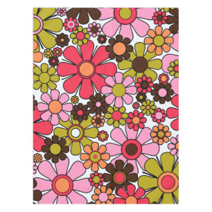 Retro Garden Blume Groovy 60er 70er Floral Pattern Tischdecke