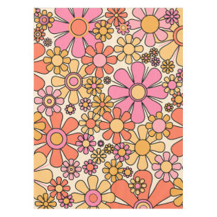 Retro Garden Blume Groovy 60er 70er Floral Pattern Tischdecke