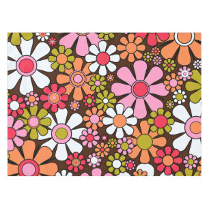 Retro Garden Blume Groovy 60er Floral Muster Tischdecke