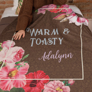 Retro Garden Custom Gruß Name Kaffee Brown Sherpadecke