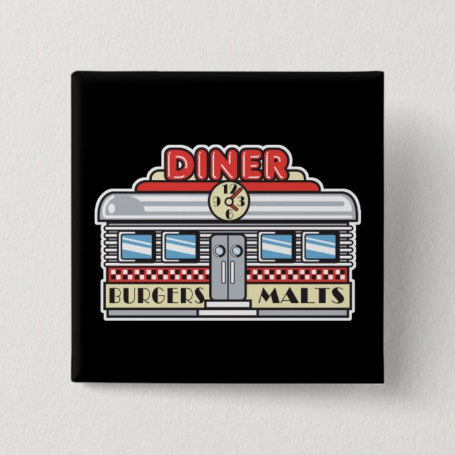 Retro-Gastronomiedesign Button (Vorderseite)