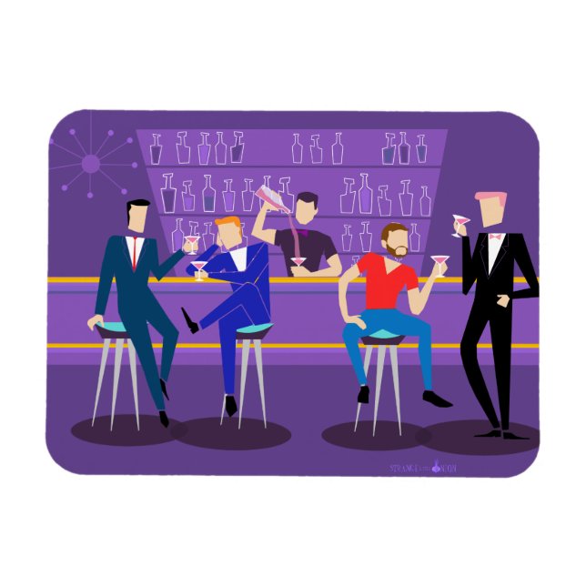 Retro Gay Bar Flexible Magnet (Horizontal)