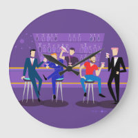Retro-Gay-Bar-Rundwand-Uhr