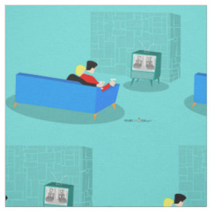 Retro Gay Couple regarder Tissu TV