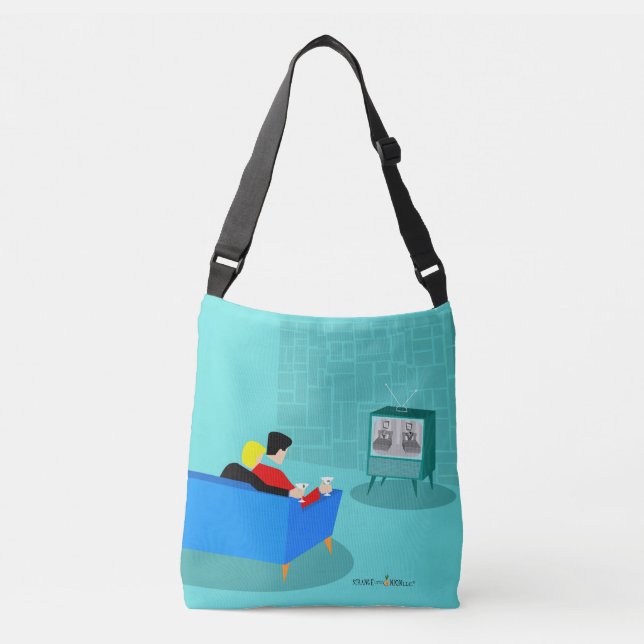 Retro Gay Couple-TV-Tasche Tragetaschen Mit Langen Trägern (Vorderseite)