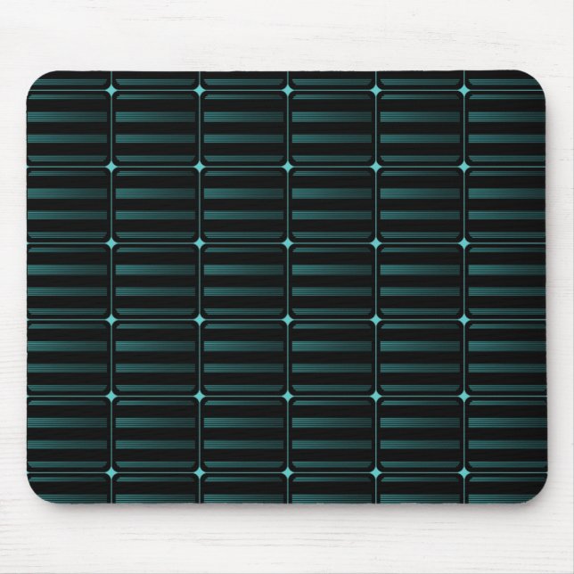 Retro Gebäude blockiert Mousepad, Aquamarin Mousepad (Vorne)