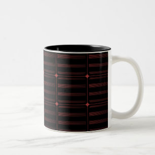 Retro Gebäude Blockiert Tasse, rosa Zweifarbige Tasse