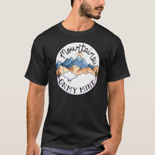 Retro-Gebirge auf meinem Mind Bibel Verse Christli T-Shirt