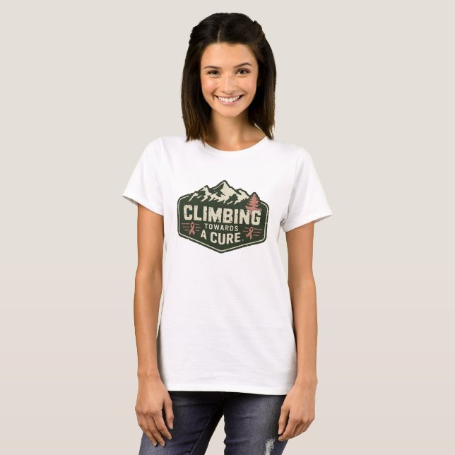 Retro-Gebirgskrebs-Bewusstsein Kletterdesign T-Shirt (Vorne ganz)