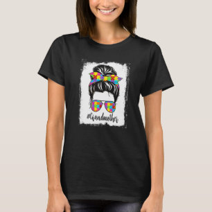 Retro Gebleicht Autismus Großmutter Unordentlicher T-Shirt