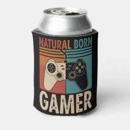 Retro geborener Gamer lustig Dosenkühler