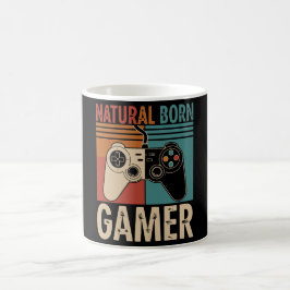 Retro geborener Gamer lustig Kaffeetasse