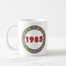 Retro-Geburtstags-Vintage-1985-Originalteile-Tasse