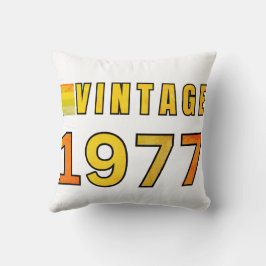 Retro-Geburtstagsdesign 1977 - Klassischer 70er-Ja Kissen