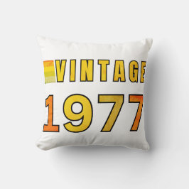 Retro-Geburtstagsdesign 1977 - Klassischer 70er-Ja Kissen