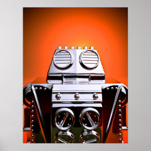 Retro geerntetes Plakat des Spielzeug-Roboter-04