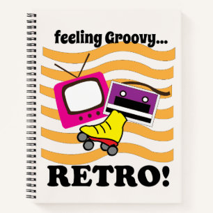 Retro Gefühl Groovy Retro Notizbuch