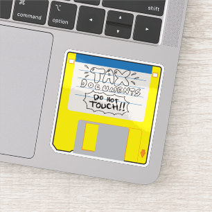 Retro-Geheim-Dateien Diskette Aufkleber