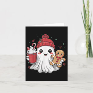 Retro-Geist-Beanie-Weihnachten-Feiertag-Xmas-Kaffe Karte